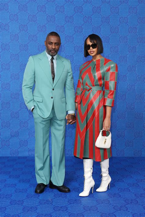 sabrina gucci|Sabrina Elba & Idris Elba Coordinate in Colors for Gucci’s MFW .